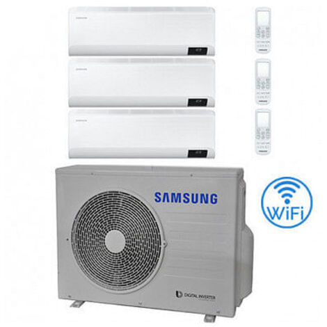 Samsung WINDFREE AVANT R32 Wifi Trial Split Inverter Climatiseur 9000 + 9000 + 9000 BTU avec E.U. AJ052TXJ3KG/EU NOUVEAU Classe A+++/A++