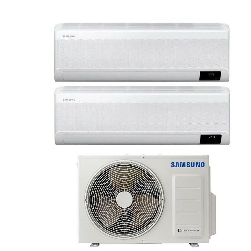 Samsung - windfree avant series dual split inverter air conditioner 9000+18000 btu avec aj050txj2kg a++ wi-fi 9+18 r-32 - new
