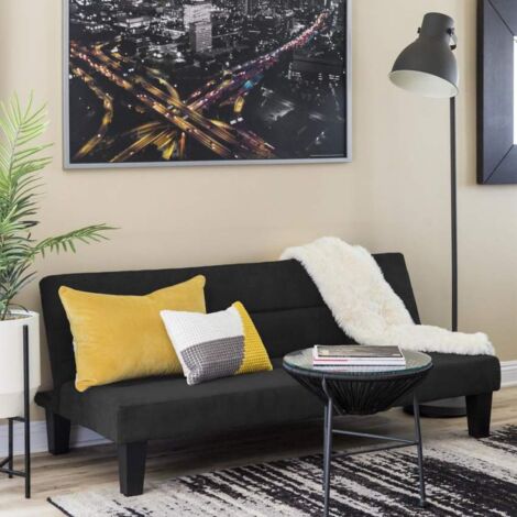 Samt-Effekt Mikrofaser 2-Sitzer Schlafsofa modernes Design Ametista