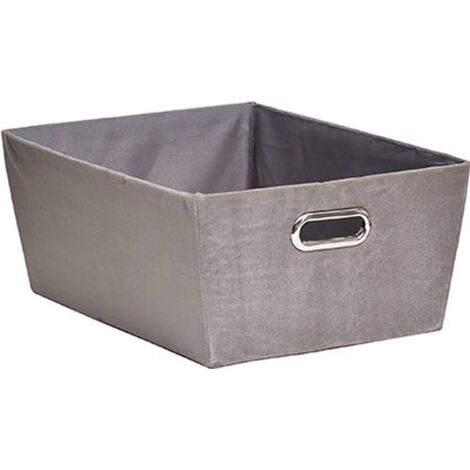 Samt frisiertisch h18xp45xl32,5 cm - taupe - Tendance