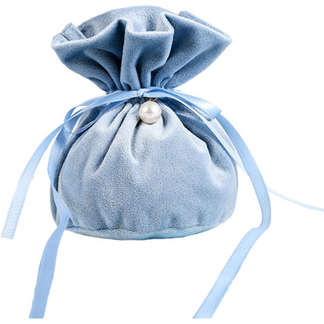 Samt-Geschenktüte [Einzelpackung] Samt-Geschenktüte mit Kordelzug – 13,5 x 10 cm / 6 Farben – Für Hochzeiten, Geburtstage und Reisen