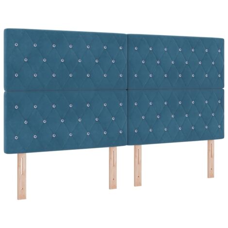 Samt-Kopfteil mit Kopfteil Dunkelblau 180 cm Samt vidaXL