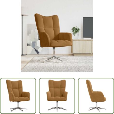 Samt -  Relaxsessel Braun Samt