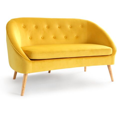 Samtbanksofa SONIA gelb
