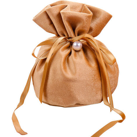 Samtbeutel mit Kordelzug und Geschenkbox – 1 Stück – Dunkelgrün – 13,5 x 10 cm – Stoff