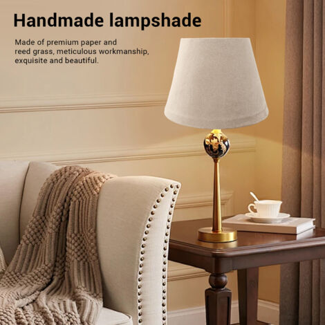 Samtlampenschirm – Moderner Samtlampenschirm Typ 1, kompatibel mit E27/E14 – Für Tischlampen, Wohnzimmer und Schlafzimmer