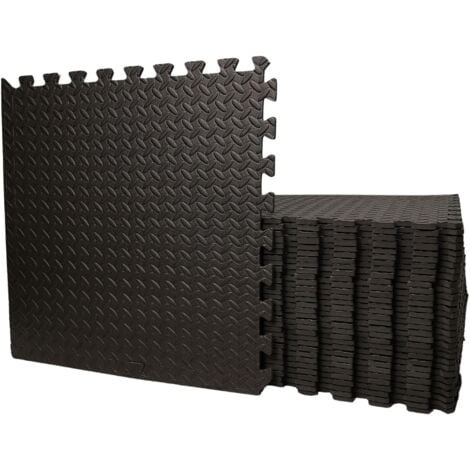 Samuel Alexander 4 Piece EVA Foam Floor Protective Tiles / Mats 60x60cm Each For Gyms, Kitchens, Garages, Camping, Kids Play Matting, Hot Tub Flooring And Much More Set Covers 1.44 sqm (15.5 sq ft)