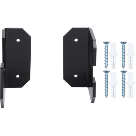 Samurai Sword Holder Horizontal Wall Mount Acrylic Sword Rack Flat Blade Display Stand with Screws Black