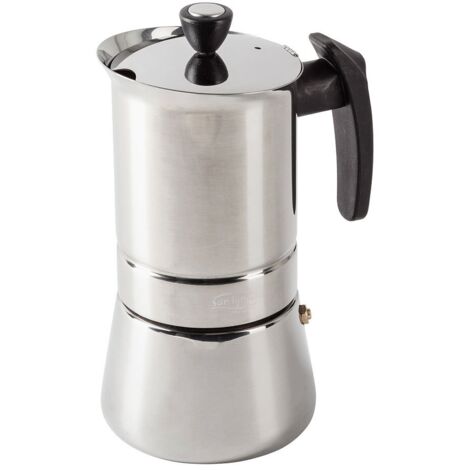 San Ignacio Cafetière Italienne Argentée 6 Tasses