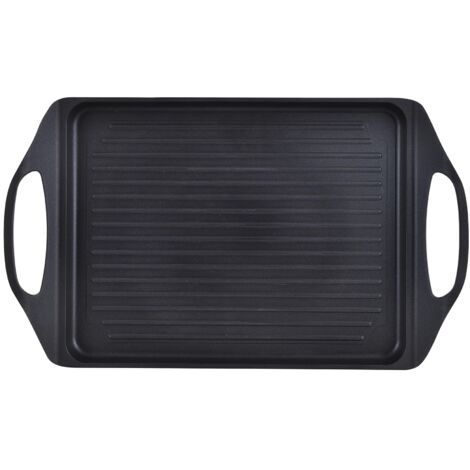 San Ignacio Compact - piastra per grill 24 x 26 cm - alluminio fuso - interno di Whitford in nero ed esterno in nero - vapore resistente con punto di induzione