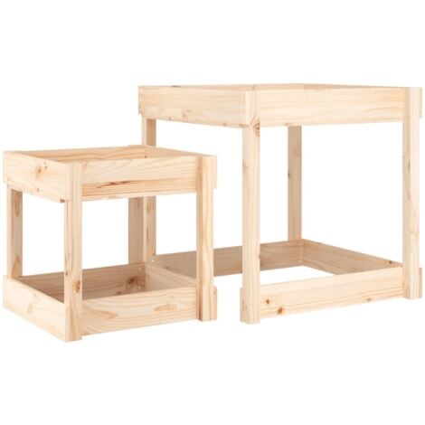 Sand Tables 2 pcs Solid Wood Pine vidaXL