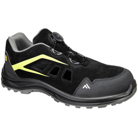 sandale composite s1 esd sr fo - taille 37 - noir/vert - portwest