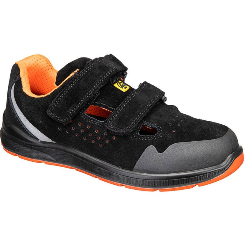 Sandale composite s1p esd sr fo - taille 45 - noir/gris Portwest