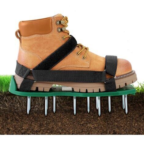 Sandales aérateurs de pelouse, pointes pour pelouse, chaussures aérateurs de pelouse pour jardin, vertes