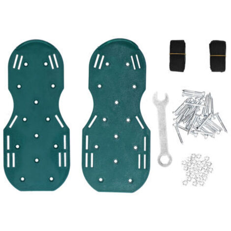 Sandales d'aérateur de pelouse en copolypropylène, chaussures cloutées vertes pour cour, Patio, jardin, excavation