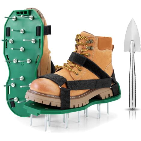 Sandali da giardino con lacci in velcro, dal design innovativo e unico, non richiedono installazione, robusti con tacchetti, taglia unica adatta a tutti i patii, terrazze, prati e giardini.