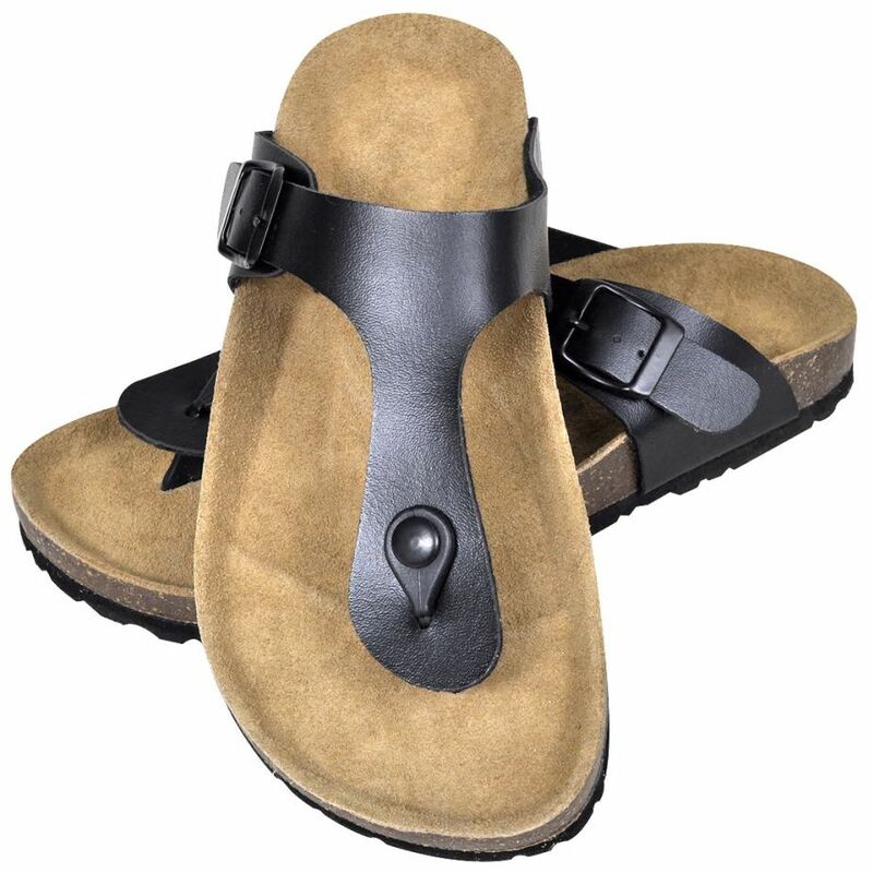 

Sandalias de corcho bio mujer diseno chancla negro talla 39