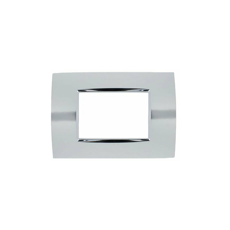 Placca Quadra 3M Cromo Lucido Compatibile con