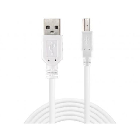 Sandberg 502-78 - USB 2.0 A-B Maschio Cavo 1,8 m, White