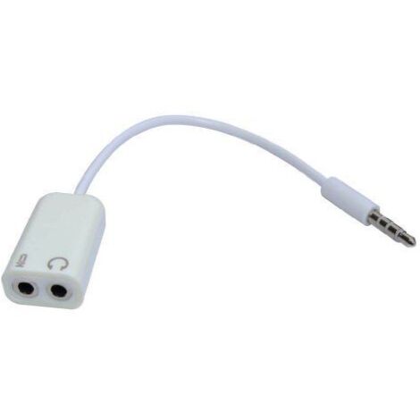Sandberg 508-59 - Divisor de audio (2 x 3.5 mm/3.5 mm), blanco