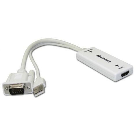 Sandberg 508-78 - HDMI-Adapterkabel (USB, VGA), white