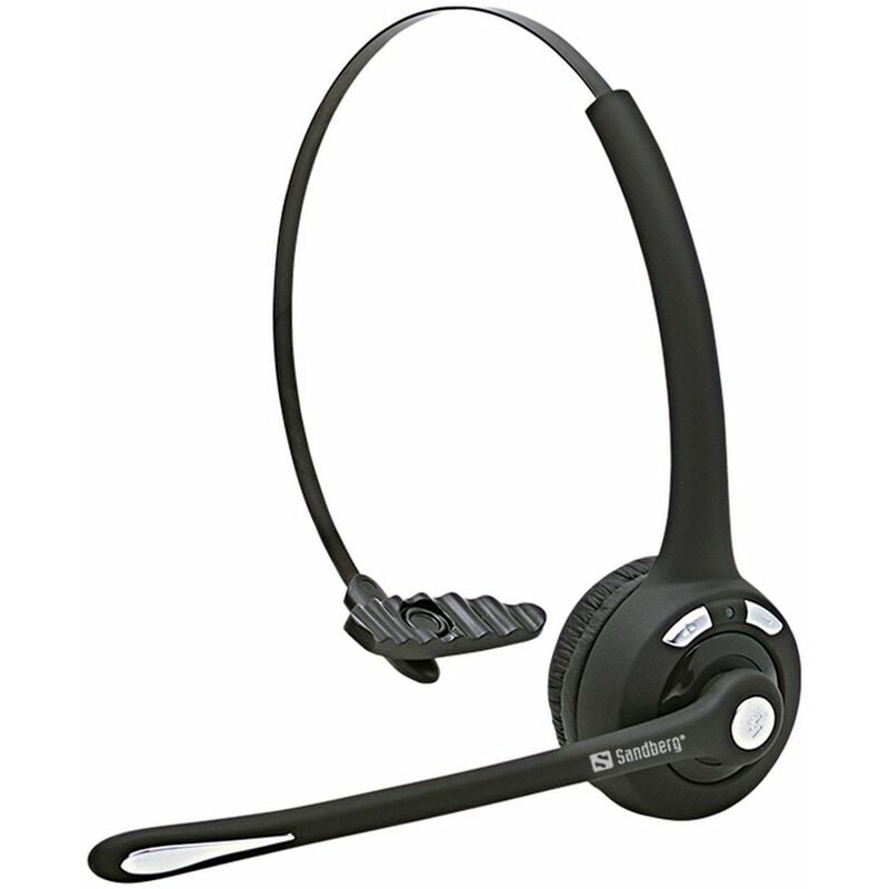 Sandberg - Casque Bluetooth pour le bureau, 126 - 23 (Bluetooth, Casque, Bandeau, Centre d'appel, Noir, Monaural, Sans fil)