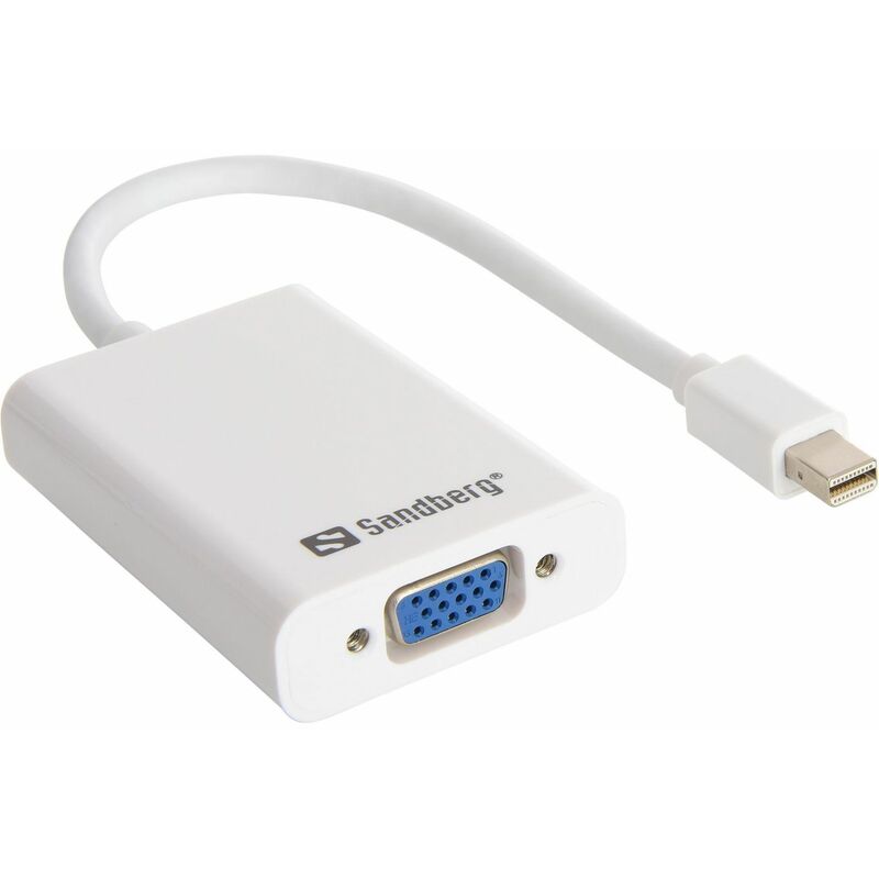 Sandberg - Mini dp vga Audio - Câble adaptateur, Couleur Blanc