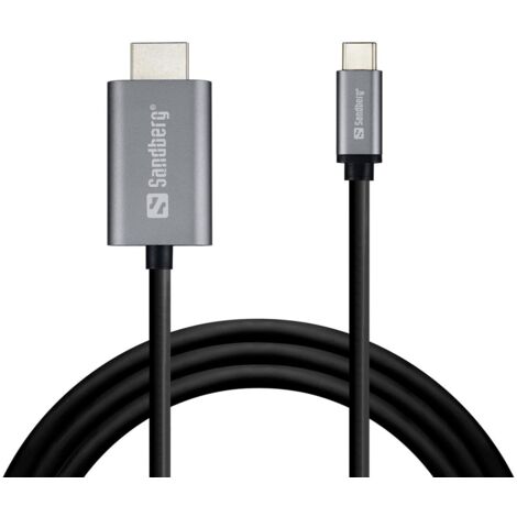 SANDBERG Video- / Audiokabel - USB-C mÃ¤nnlich bis HDMI mÃ¤nnlich