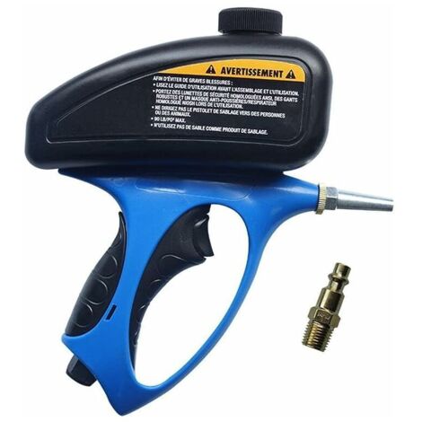 Sandblaster Kit de pistolet Machine de sable de poche avec buse pour des projets de dynamitage Supprimer la piscine de la tache de peinture pour la douche,