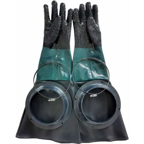 SandBlaster Parts 60cm Sandblasting Gloves or Rings for Sandblast Cabinet H607