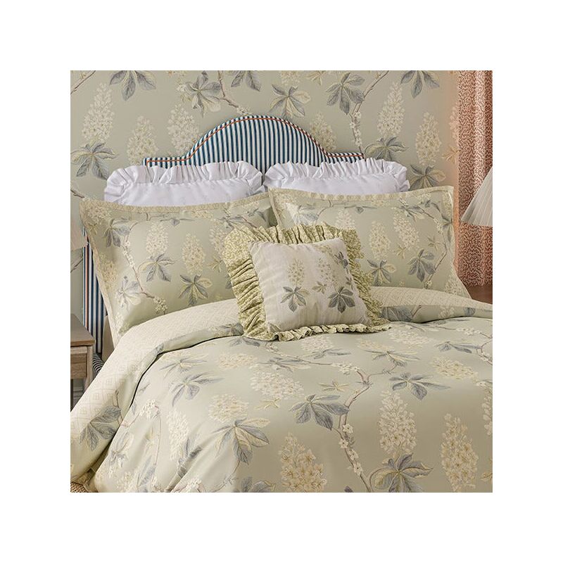 Sanderson - Chestnut Tree Grey Blue & Sage 45cm x 45cm Cushion