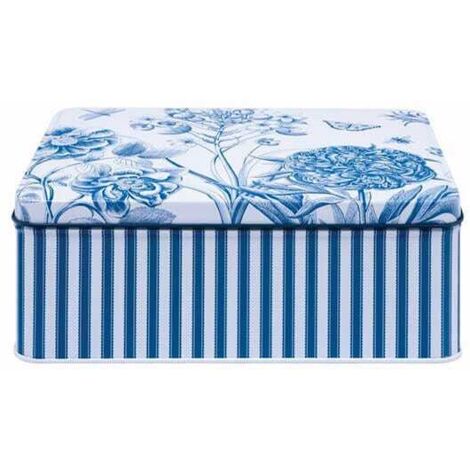 Sanderson Etchings & Roses Deep Rectangular Tin