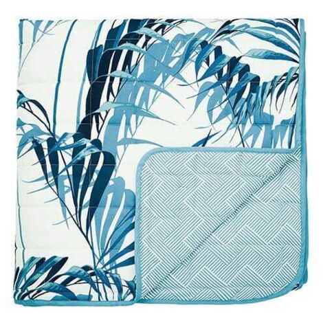 Sanderson Palmhouse Eucalyptus 260x265cm Quilted Throw