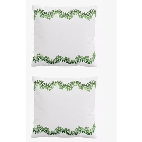Sanderson Sycamore & Oak Pillow Case Pairs Square Botanical Green