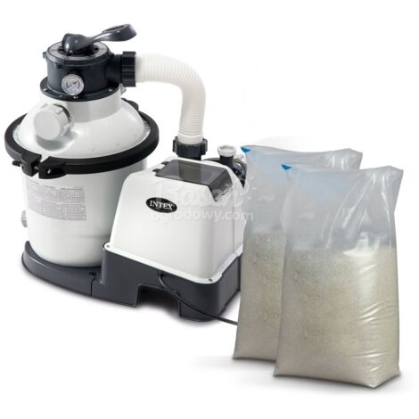 Sandfilterpumpe 12000 l/h INTEX 26652 + 50 kg Sand