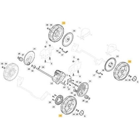 SANDGESTRAHLTES ALURAD D210 STIGA ORIGINAL STIGA - 381007806/0
