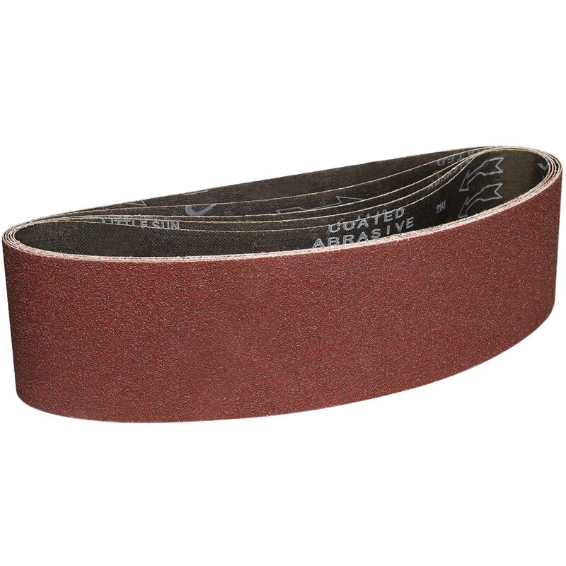 Sanding belts 100 x 915 mm - 5 pieces of sanding belts with grain 60 for sanding and polishing with portable belt sanders