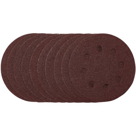 Sanding Discs, 115mm, 80 Grit, Hook & Loop (Pack of 10) (53499)