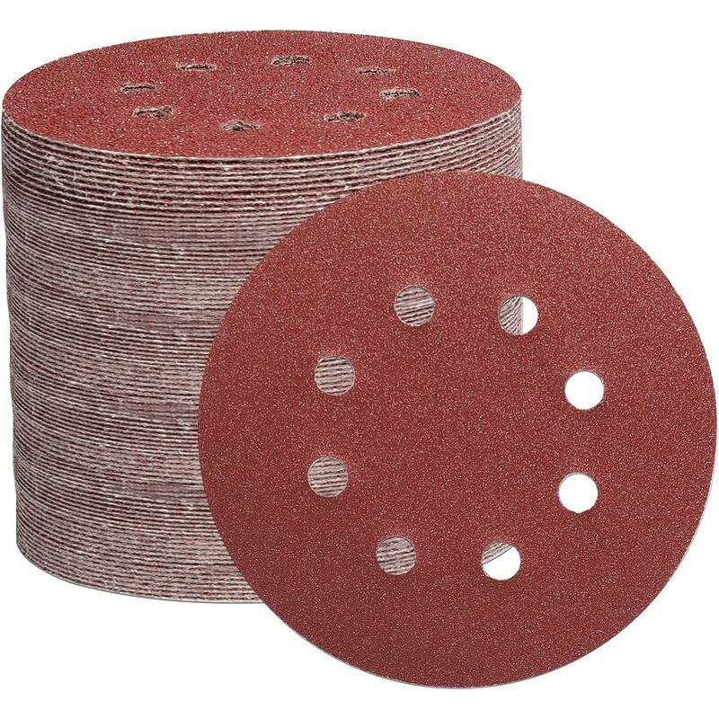 Sanding Discs 125mm 105pcs Sanding Disc for Eccentric Sander, for Polishing Wood and Metal(15pcsXAbrasive Grain 40/60/80/150/240/320/600)
