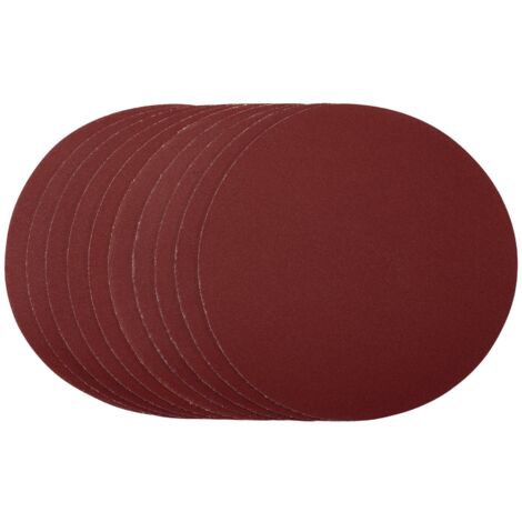 Sanding Discs, 180mm, Hook & Loop, 240 Grit, (Pack of 10) (56182)