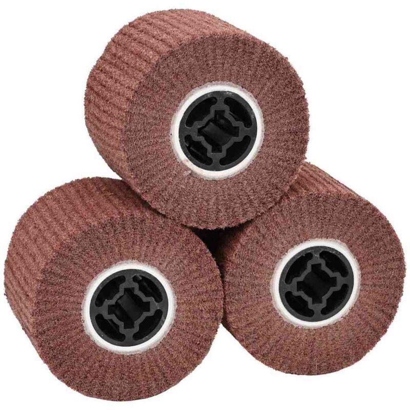 Vidaxl - Sanding Rollers 3 pcs Brown 12 x 12 x 10 cm Synthetic fibre