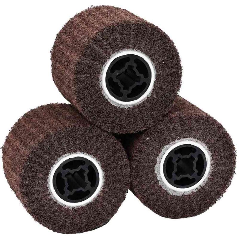 Vidaxl - Sanding Rollers 3 pcs Brown 12 x 12 x 10 cm Synthetic fibre