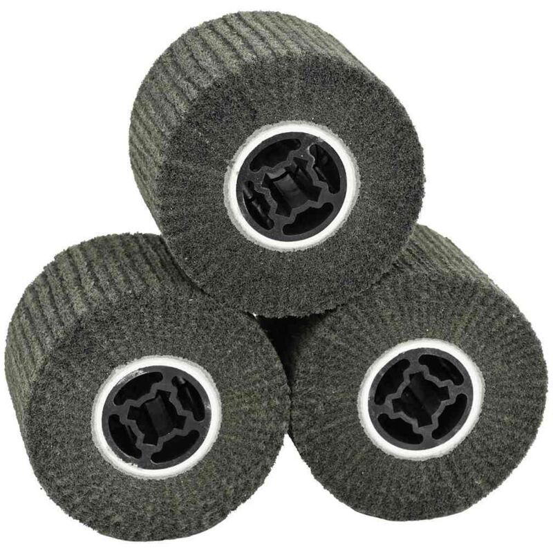 Vidaxl - Sanding Rollers 3 pcs Black 12 x 12 x 10 cm Synthetic fibre