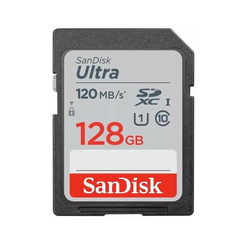 128GB Ultra Flash Class 10 sdxc Memory Card Up to 120Mbs Read Speed - Sandisk