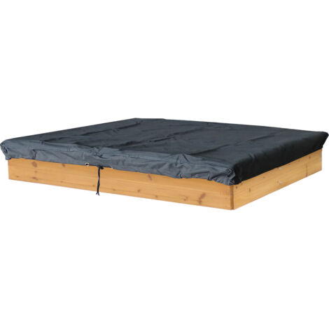 Sandkasten Abdeckung 120x120cm Schutzhülle Wasserdicht Quadratisch Rechteckig Grau