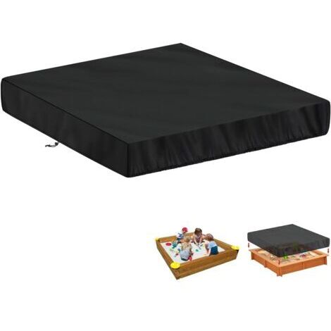Sandkastenabdeckung 150 x 150 x 20 cm, quadratisch, wasserdicht, aus 420D Oxford-Gewebe mit Kordelzug