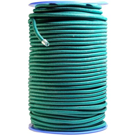 Sandow élastique Diamètre 9 mm 50 mètres Tendeur Couleur Verte Fixation Baches