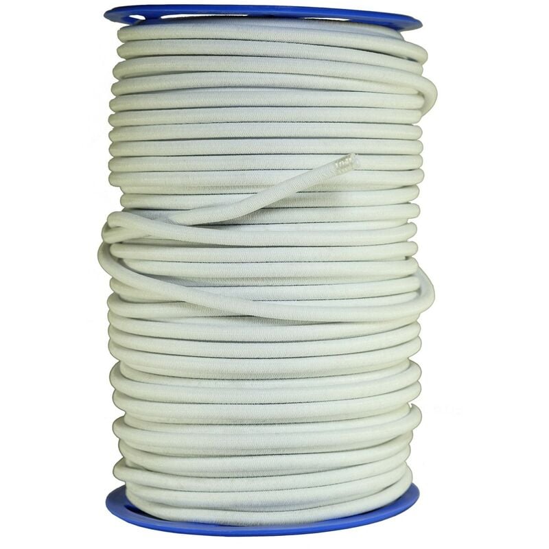 Sandow élastique Diamètre 9 mm 10 mètres Tendeur Couleur Blanc Fixation Baches