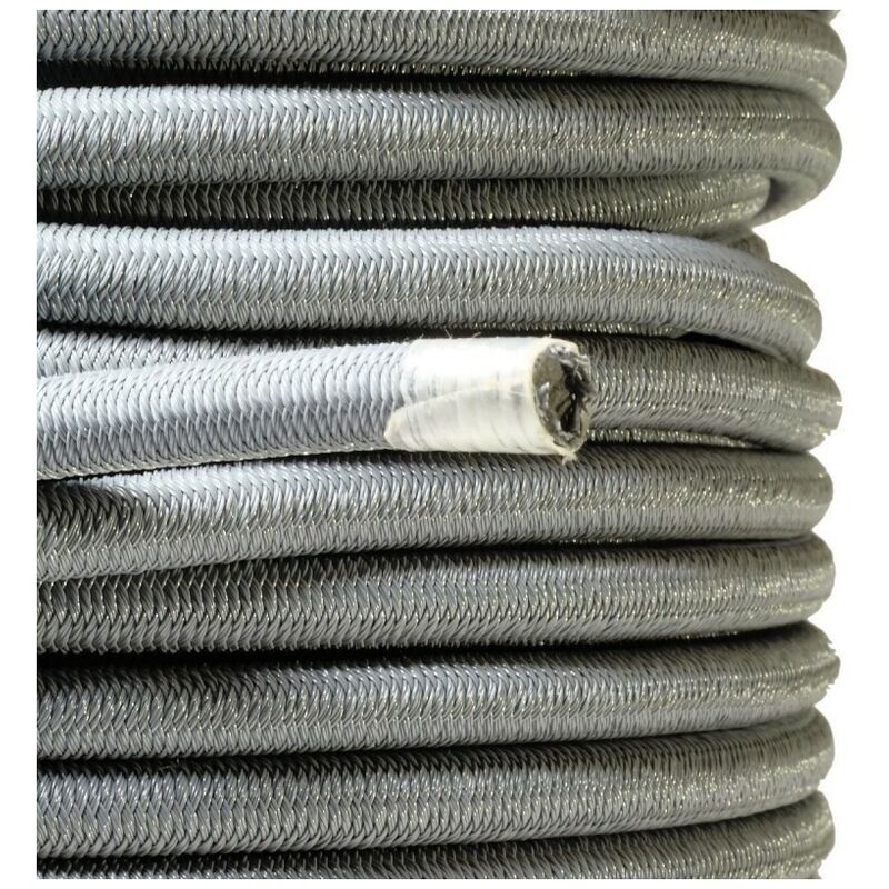 Sandow élastique gris professionnel 9mm (Rouleau de 100 mètres) - Anti-UV - Très résistant - Kalembal