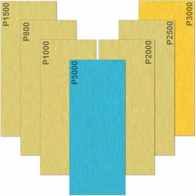 Sandpaper 5000 3000 2500 2000 1500 1000 800 Grit Wet and Dry Sandpaper, Used for polishing metal, wood, cars, 35 9 x 3.6 inch paper per sheet